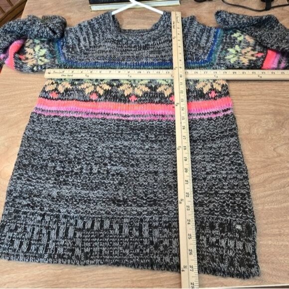 American Eagle Jegging Wool Mohair Sweater Fair‎ Isle Winter Multicolor Medium - Picture 12 of 15